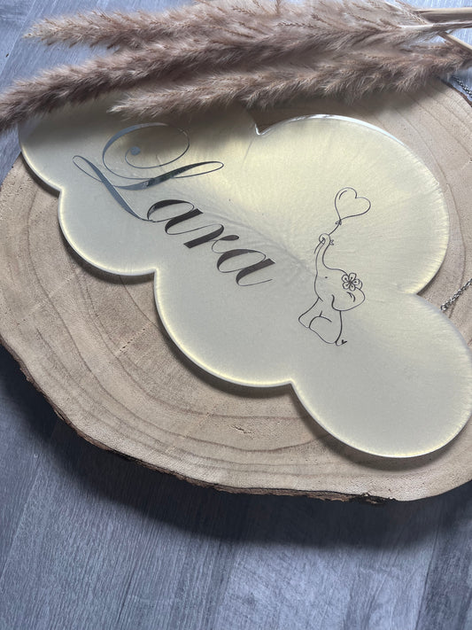 Türschild Wolke (Farbe selbst auswählbar)