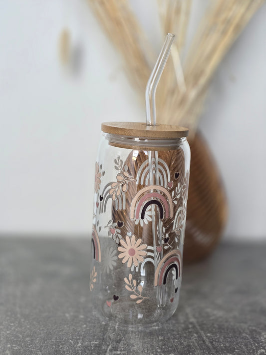 Trinkglas "Regenbogen beige"